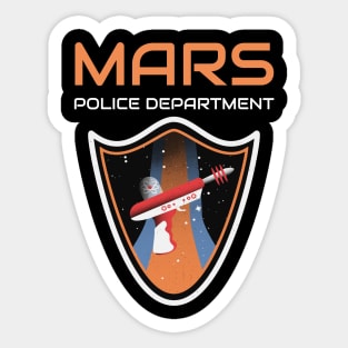 Police Department Mars Sticker